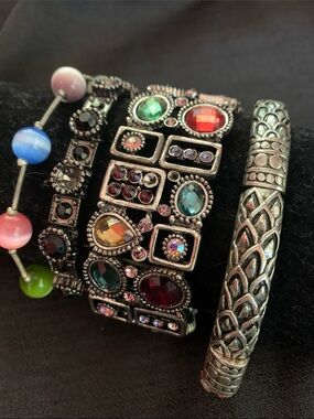 Multicolor Crystal Statement Bracelet - Women Jewelry